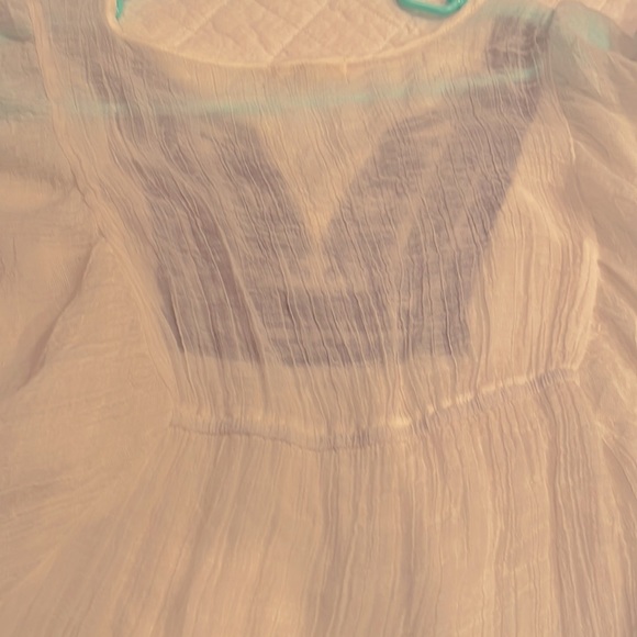 Blouse with black stitch details on chest and sleeves new without tags. Medium - Picture 6 of 8